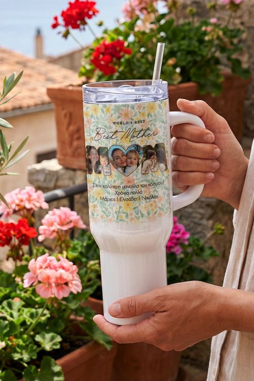 Θερμός Tumbler, Μεγάλο Ποτήρι με Φωτογραφίες για Μαμάδες