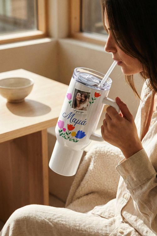 Θερμός Tumbler Οικολογικό με Φωτογραφίες, Δώρο για Μητέρα