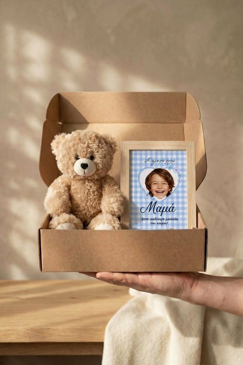 Premium Gift Box με Κορνίζα με Φωτογραφίες & Αρκουδάκι