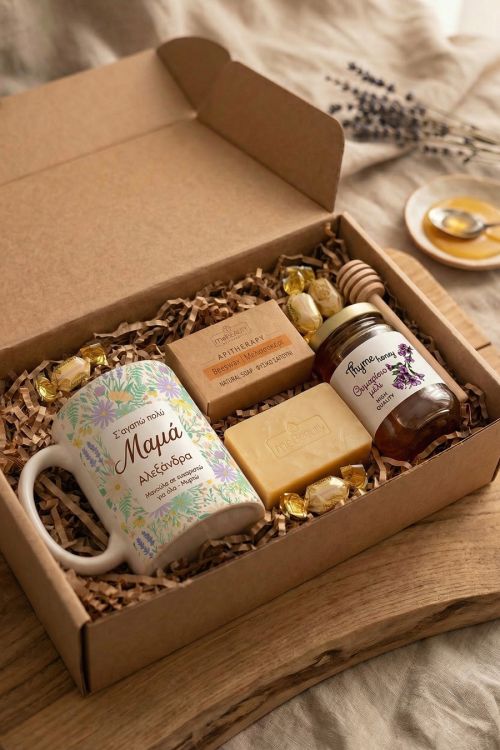 Elegant Gift Box: Set για Μαμάδες με Κούπα, Μέλι & Σαπούνι