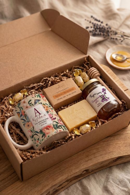 Elegant Gift Box: Set με Κούπα, Μέλι & Σαπούνι για τη Μαμά