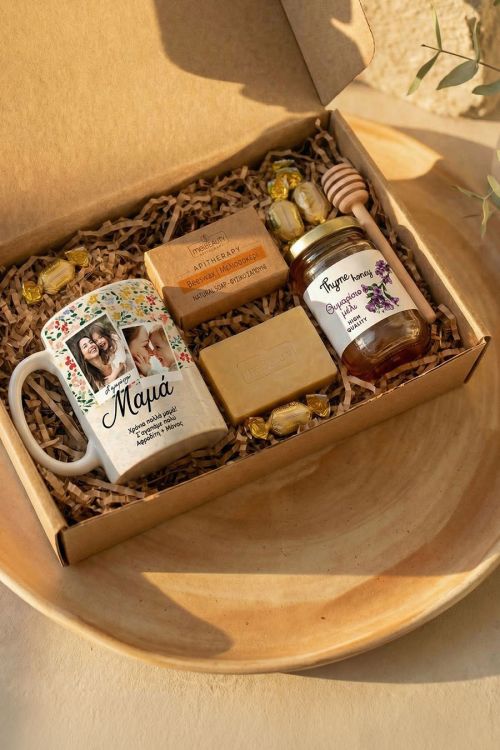 Premium Gift Box Μητέρας με Κούπα, Μέλι & Φυσικό Σαπούνι