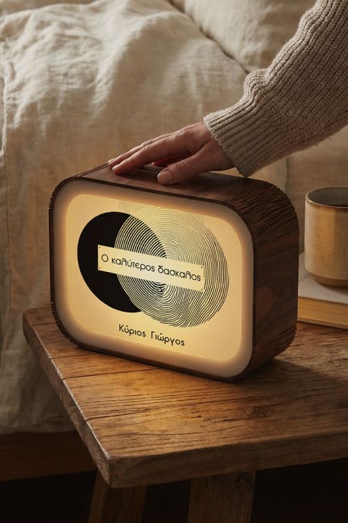 Δώρο Αναμνηστικό για Δάσκαλο – Premium Lightbox με Όνομα