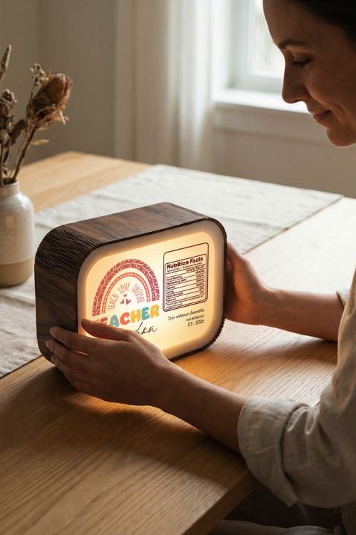 Premium Lightbox Φωτιστικό – Ενθύμιο Δώρο για Δασκάλα