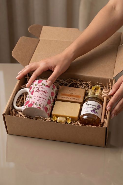 Premium Σετ για Δασκάλα: Κούπα, Μέλι, Σαπούνι & Honey Dipper