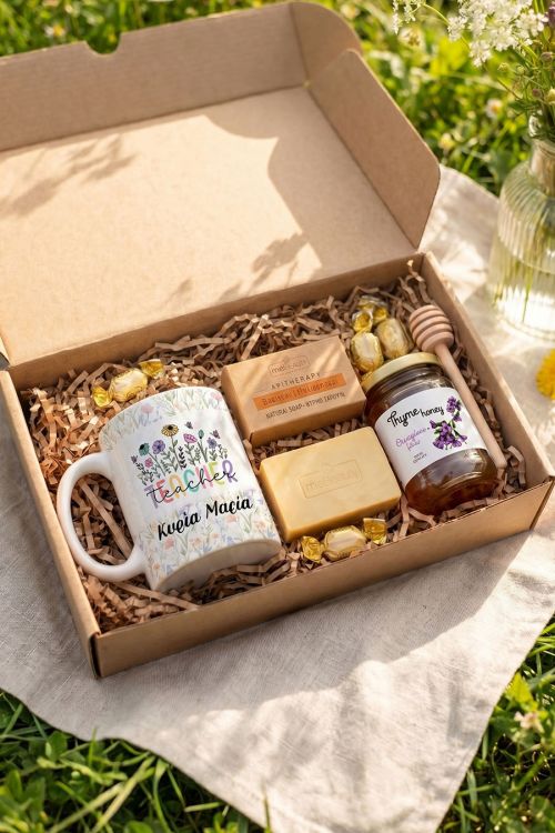Luxury Gift Box για Δασκάλα με Κούπα, Μέλι & Φυσικό Σαπούνι