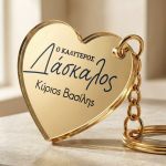 Μπρελόκ Golden Mirror Καρδιά, Αναμνηστικό Δώρο για Δάσκαλο