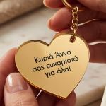 Μπρελόκ Κλειδιών Golden Mirror σε Καρδιά, Δώρο για Δασκάλα