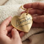 Μπρελόκ Golden Mirror Καρδιά, Αναμνηστικό Δώρο για Δάσκαλο
