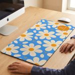 Deskmat Γραφείου XXL Υψηλής Ποιότητας με Μαργαρίτες & Όνομα