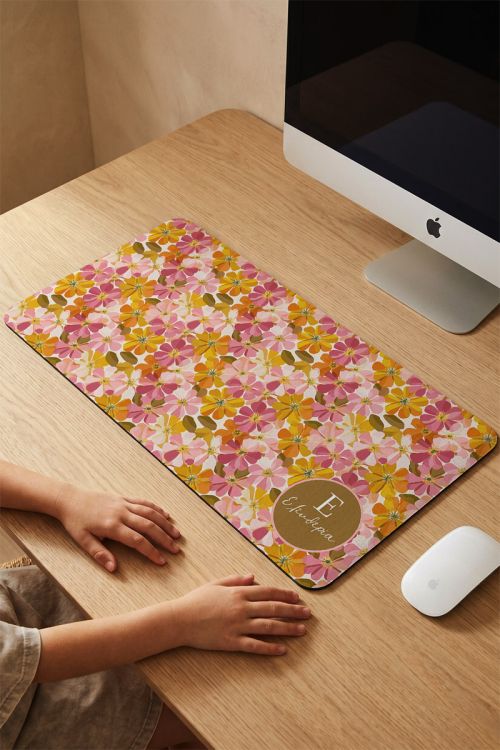 Μεγάλο Προσωποποιημένο Mousepad XXL Floral για Desk Setup