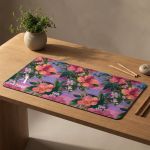 Premium Deskmat XXL με Όνομα & Σχέδιο Ανθισμένα Λουλούδια