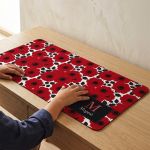 Μεγάλο Deskmat XXL για Γραφείο με Κόκκινα Λουλούδια