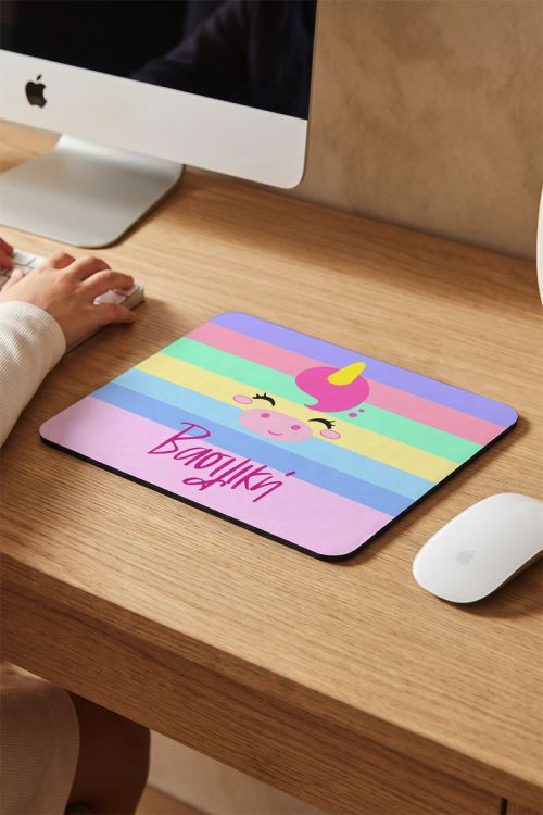 Mousepad Παιδικό για Κορίτσι Προσωποποιημένο με Μονόκερο