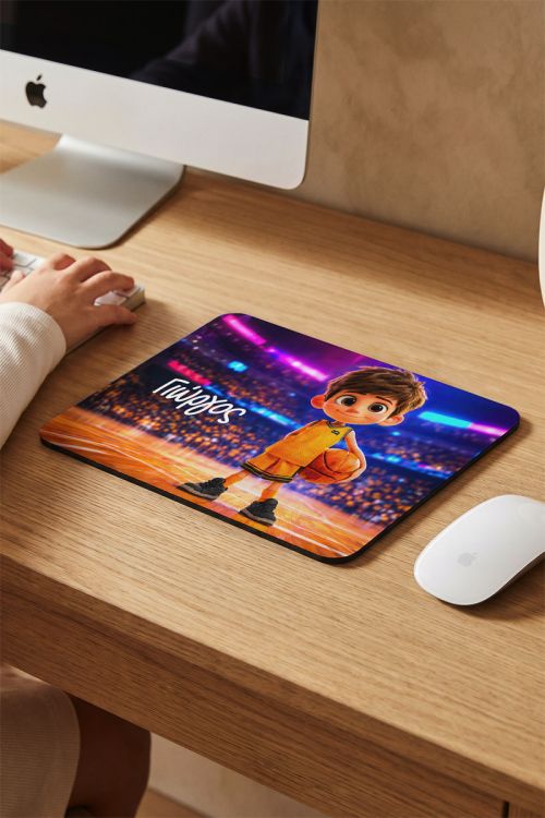 Mousepad Προσωποποιημένο με Σχέδιο Κίτρινο Μπασκετμπολίστα