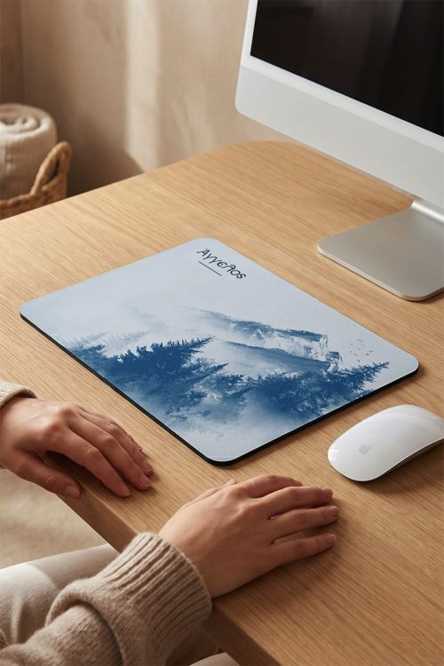 Προσωποποιημένο Mousepad με Όνομα & Σχέδιο Βουνά