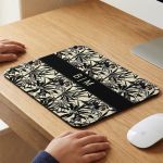 Mousepad με Εκτύπωση Μονογράμματα και Σχέδιο Φύλλα