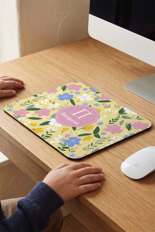 Mousepad Προσωποποιημένο με Εκτύπωση και Πολύχρωμα Λουλούδια