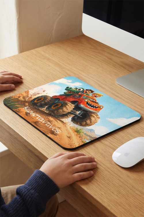 Mousepad Προσωποποιημένο με Όνομα & Σχέδιο Monster Truck