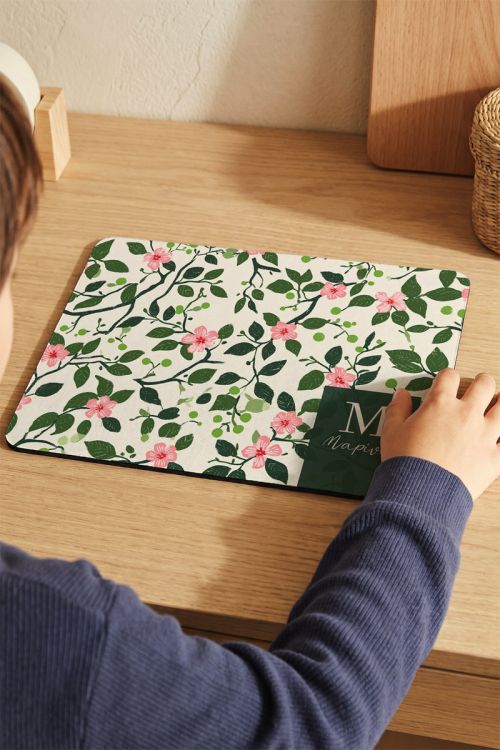 Mousepad με Εκτύπωση Ονόματος και Σχέδιο Ανοιξιάτικα Άνθη