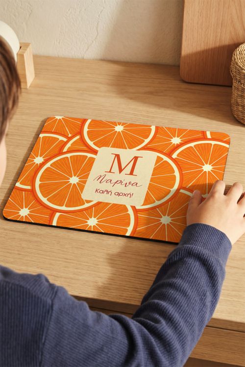 Mousepad Προσωποποιημένο με Εκτύπωση και Σχέδιο Πορτοκάλια
