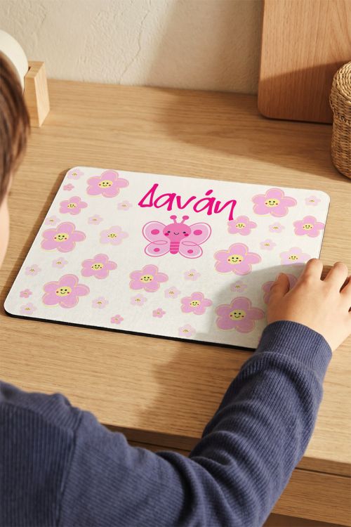 Παιδικό Mousepad για Κορίτσι Προσωποποιημένο με Πεταλούδα