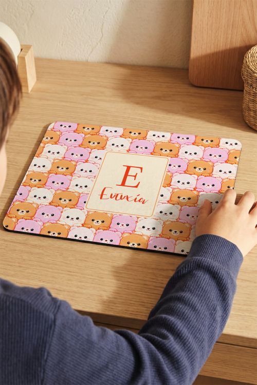 Παιδικό Mousepad για Κορίτσι Προσωποποιημένο με Αρκουδάκια