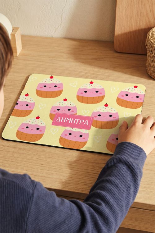 Παιδικό Mousepad για Κορίτσι με Σχέδιο Cup Cake