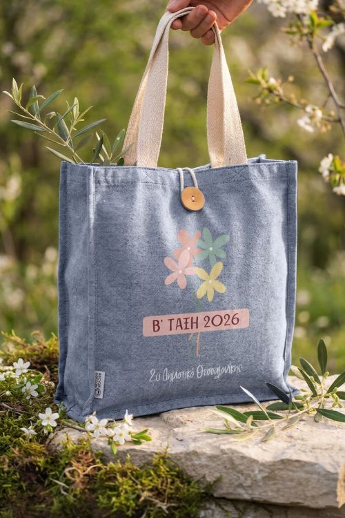 Πάνινη Tote Bag Οικολογική, Αναμνηστικό Δώρο Δημοτικού
