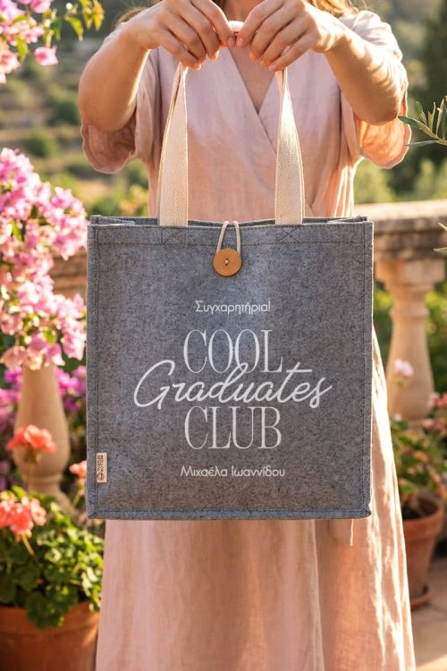 Premium Τσάντα Αγοράς Tote, Δώρο Αποφοίτησης για Κορίτσια