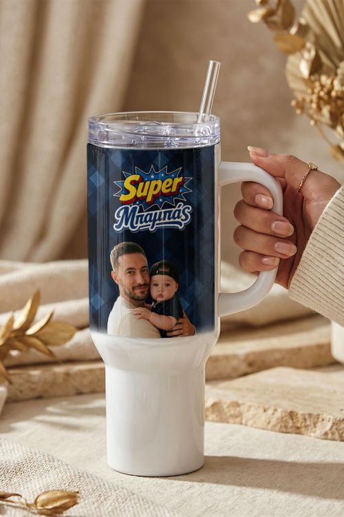Θερμός Tumbler Προσωποποιημένο με Φωτογραφία, Δώρο Μπαμπά
