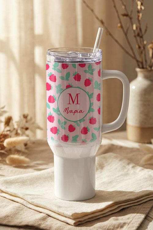 Οικολογικό Θερμός Tumbler Μεγάλο με Σχέδιο Βατόμουρα