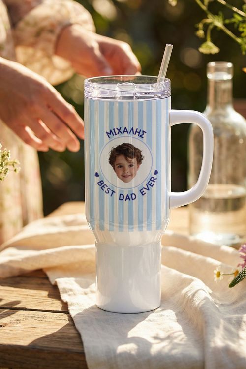 Θερμός Handled Tumbler Μεγάλο με Φωτογραφία για Πατέρα