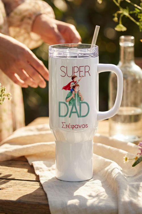 Luxury Θερμός Tumbler Μεγάλο με Λαβή, Δώρο για Πατέρα