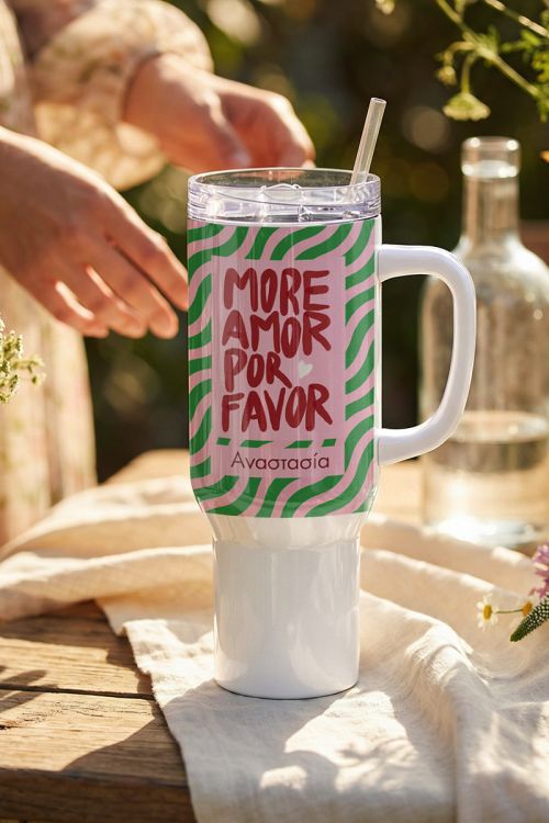 Θερμός Tumbler Προσωποποιημένο με Όνομα, More Amor Por Favor