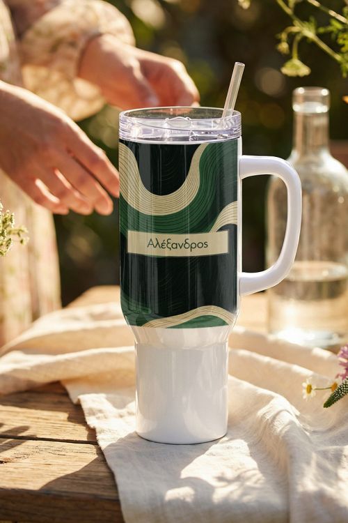 Premium Οικολογικό Tumbler Θερμός, Προσωποποιημένο με Όνομα