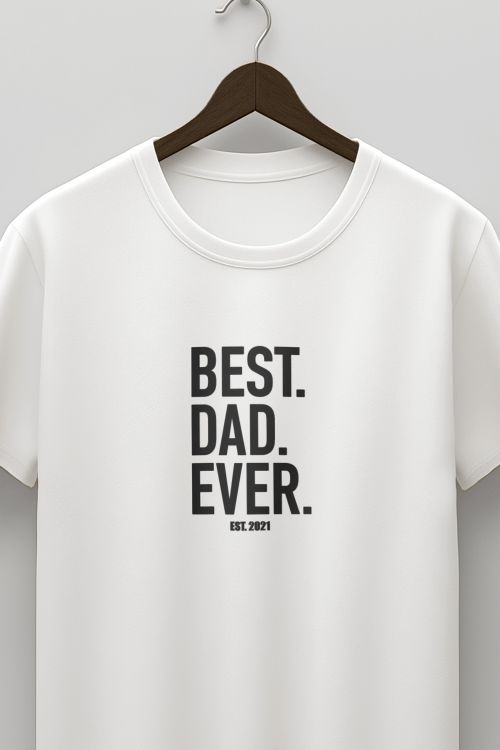 Ανδρικό Προσωποποιημένο Λεύκο T-Shirt, Δώρο Γιορτής Πατέρα