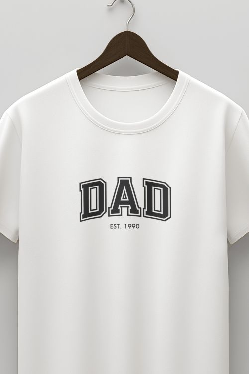 Ανδρικό Προσωποποιημένο Λεύκο T-Shirt, Δώρο για Μπαμπάδες