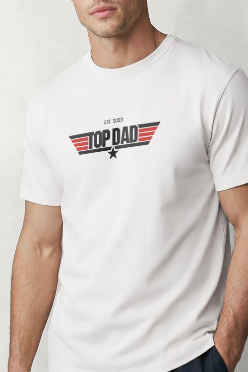 Ανδρικό Προσωποποιημένο Λεύκο T-Shirt, Top Dad