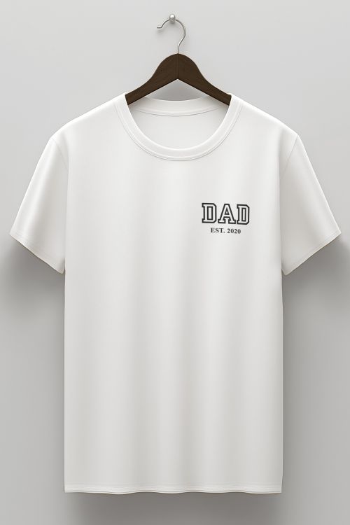 Ανδρικό Προσωποποιημένο Λεύκο T-Shirt, Δώρο για Μπαμπά
