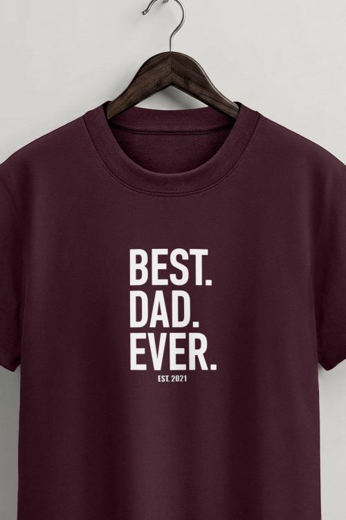 Ανδρικό Προσωποποιημένο Μπορντώ T-Shirt, Δώρο Γιορτής Πατέρα