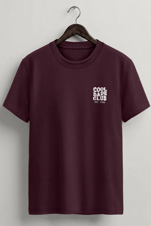 Ανδρικό Προσωποποιημένο Μπορντώ T-Shirt, Cool Dads Club