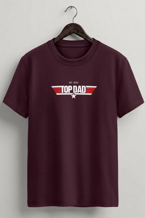 Ανδρικό Προσωποποιημένο Μπορντώ T-Shirt, Top Dad