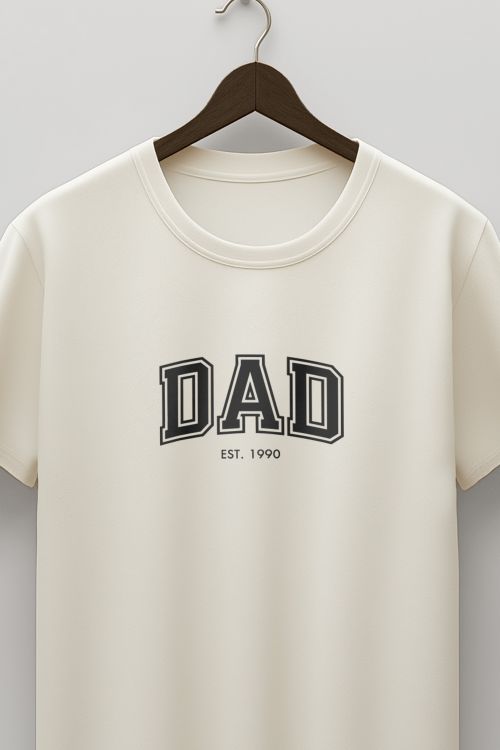 Ανδρικό Προσωποποιημένο Εκρού T-Shirt, Δώρο για Μπαμπάδες