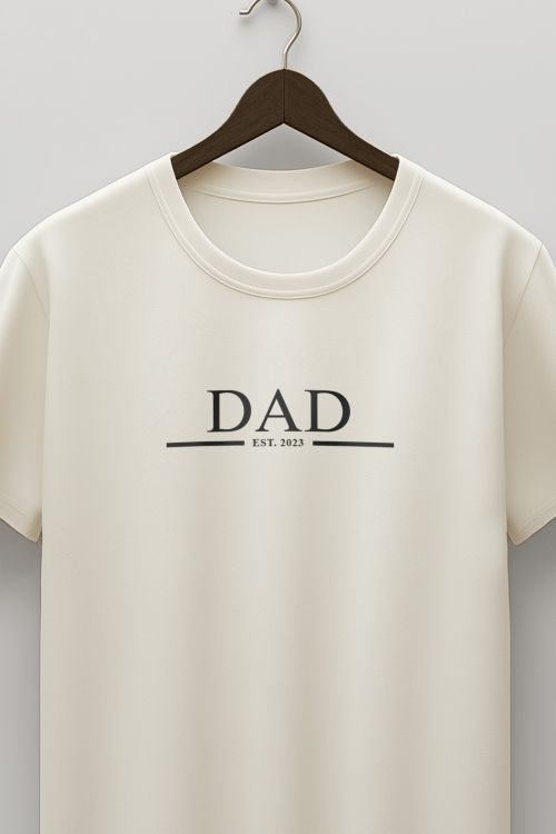 Ανδρικό Προσωποποιημένο Εκρού T-Shirt, Δώρο για Πατέρα
