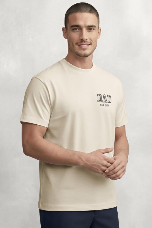 Ανδρικό Προσωποποιημένο Εκρού T-Shirt, Δώρο για Μπαμπά