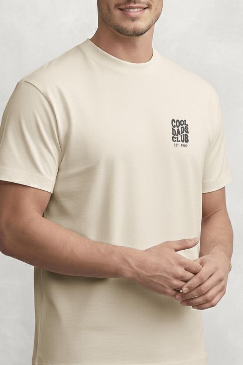 Ανδρικό Προσωποποιημένο Εκρού T-Shirt, Cool Dads Club