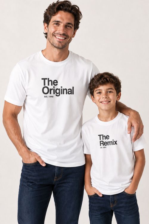 Σετ 2 T-shirts Προσωποποιημένα, Δώρα για Πατέρα και Παιδί