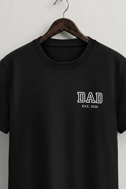 Ανδρικό Προσωποποιημένο Μαύρο T-Shirt, Δώρο για Μπαμπά
