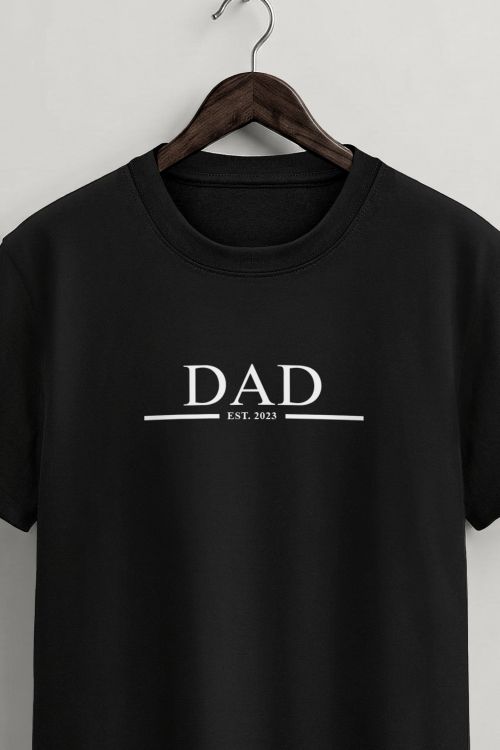 Ανδρικό Προσωποποιημένο Μαύρο T-Shirt, Δώρο για Πατέρα
